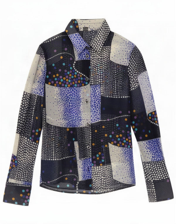 Bluză cămașă de epocă pentru femei IT 44 Medium Multicolor Patchwork