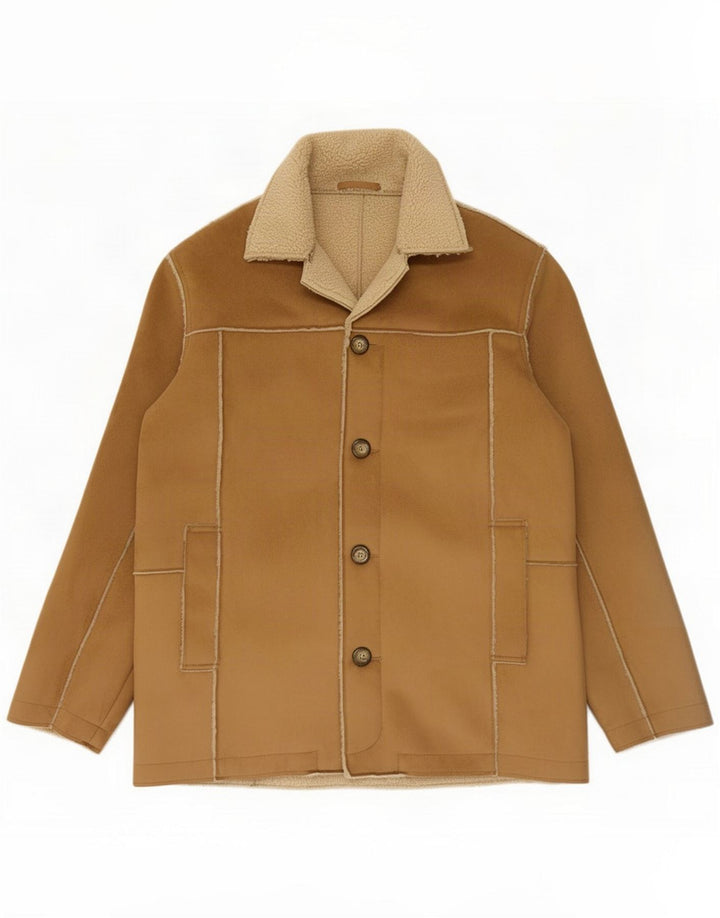 Next Jachetă Sherpa pentru bărbați UK 38 Medium Beige