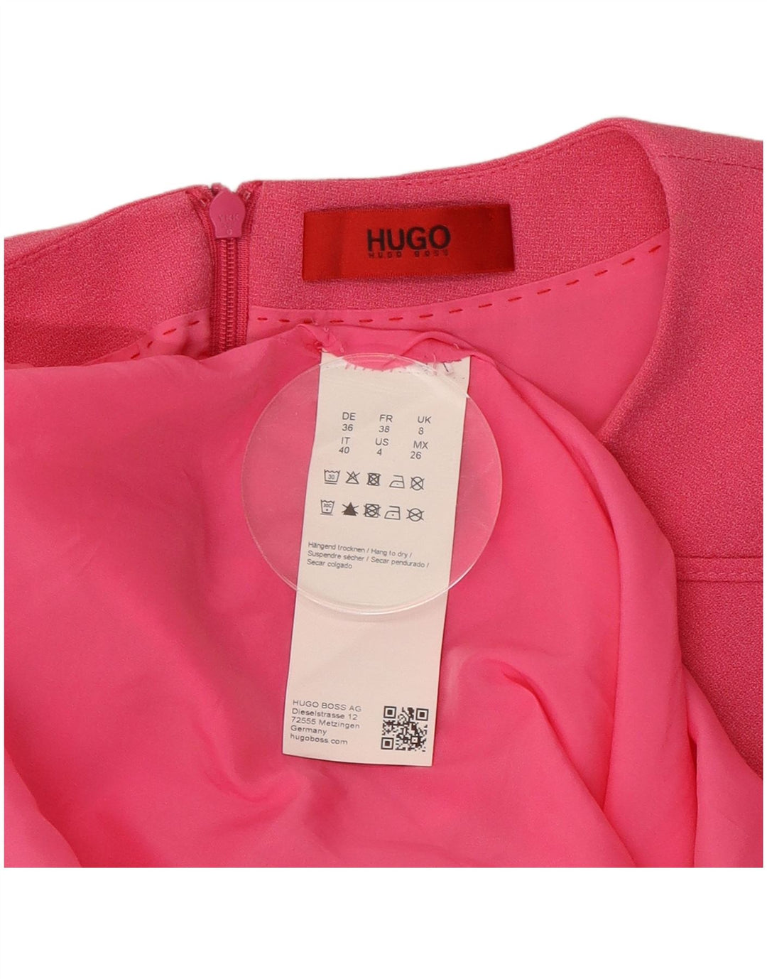 Rochie teacă pentru femei Hugo Boss UK 8, poliester roz mic