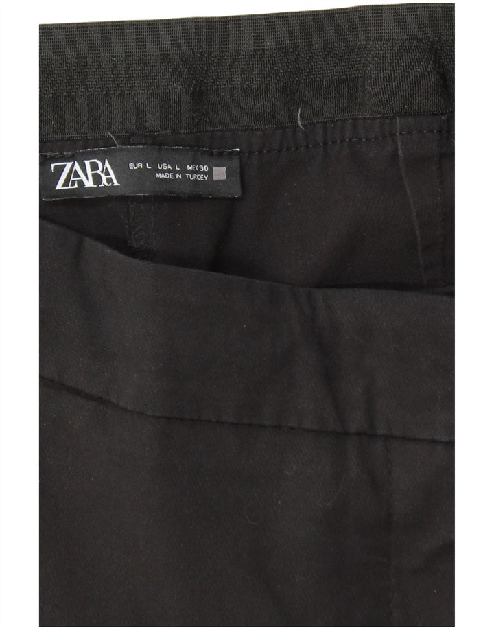 Pantaloni casual slim pentru femei ZARA L32 L26 Negri
