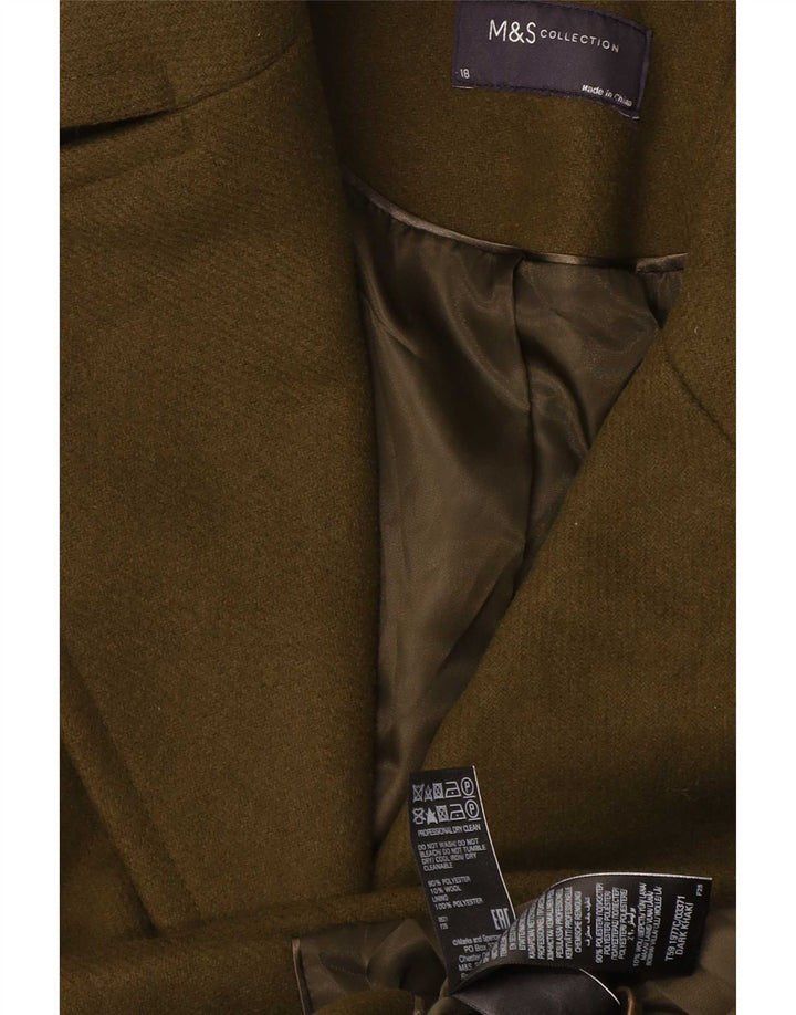 Palton pentru femei Marks & Spencer UK 18 XL Kaki Poliester
