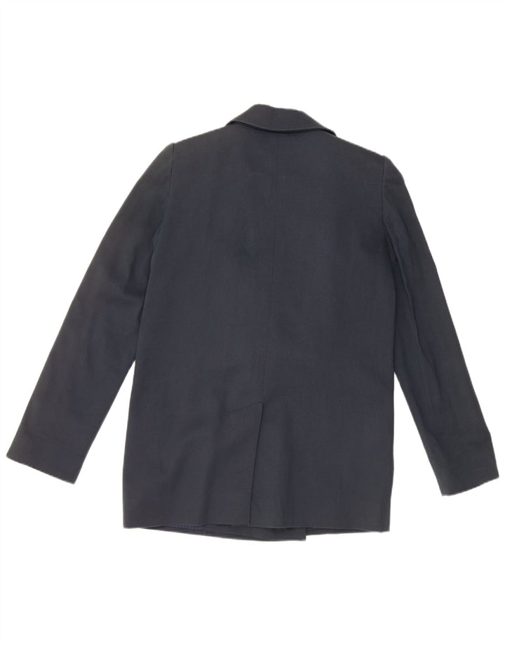 Jachetă Red Valentino pentru femei, cu 1 nasture, UK 12, bumbac, albastru bleumarin mediu