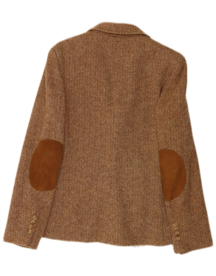 Jachetă Blazer pentru femei Ralph Lauren cu 2 nasturi US 4 Small Brown Herringbone