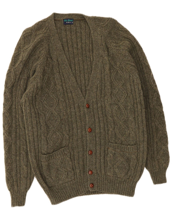 Cardigan Vintage pentru bărbați, XL, verde, lână nouă