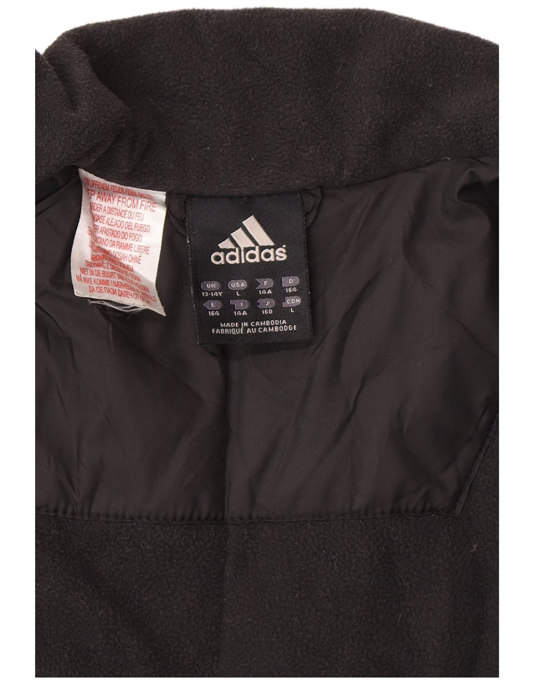 Jachetă de vânt cu grafică Adidas pentru băieți 13-14 ani, neagră, poliamidă