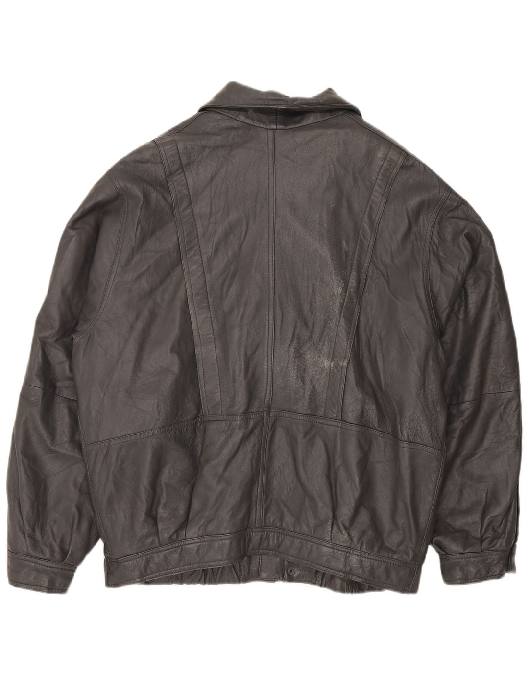 Geacă de piele vintage pentru bărbați IT 56 3XL neagră