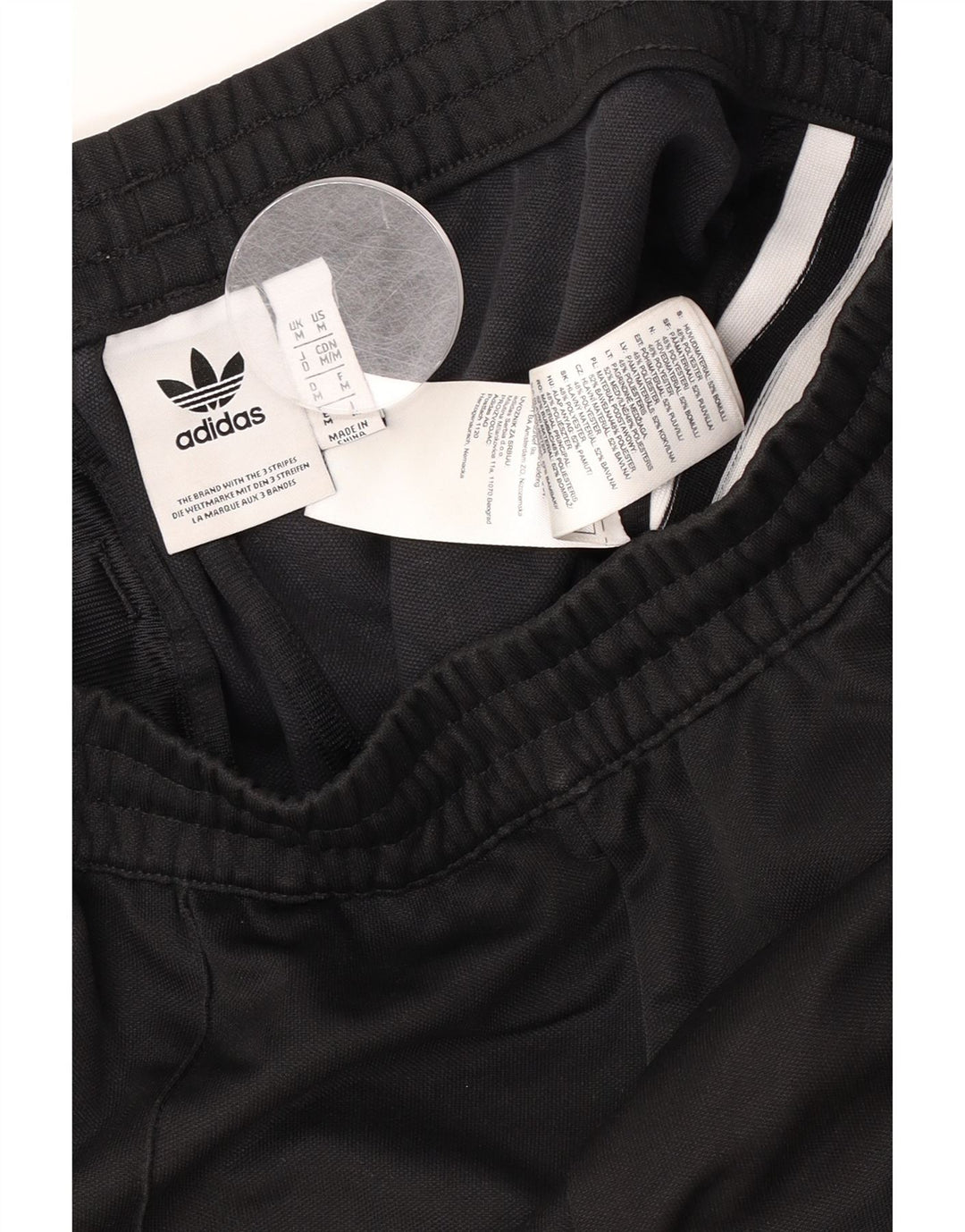Pantaloni de trening Adidas pentru bărbați, bumbac mediu negru