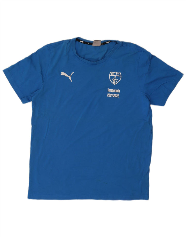 Tricou grafic Puma pentru bărbați Top mare, albastru, bumbac