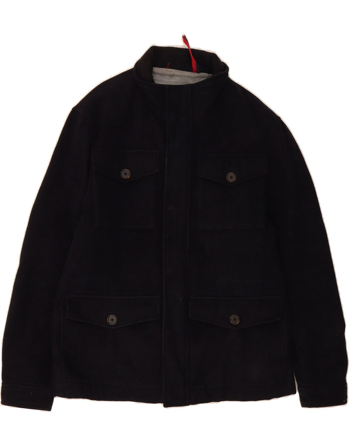 MARKS & SPENCER Mens Blue Harbour Windbreaker Jacket UK 36 Small Navy Blue Vintage Marks & Spencer and Second-Hand Marks & Spencer from Messina Hembry 