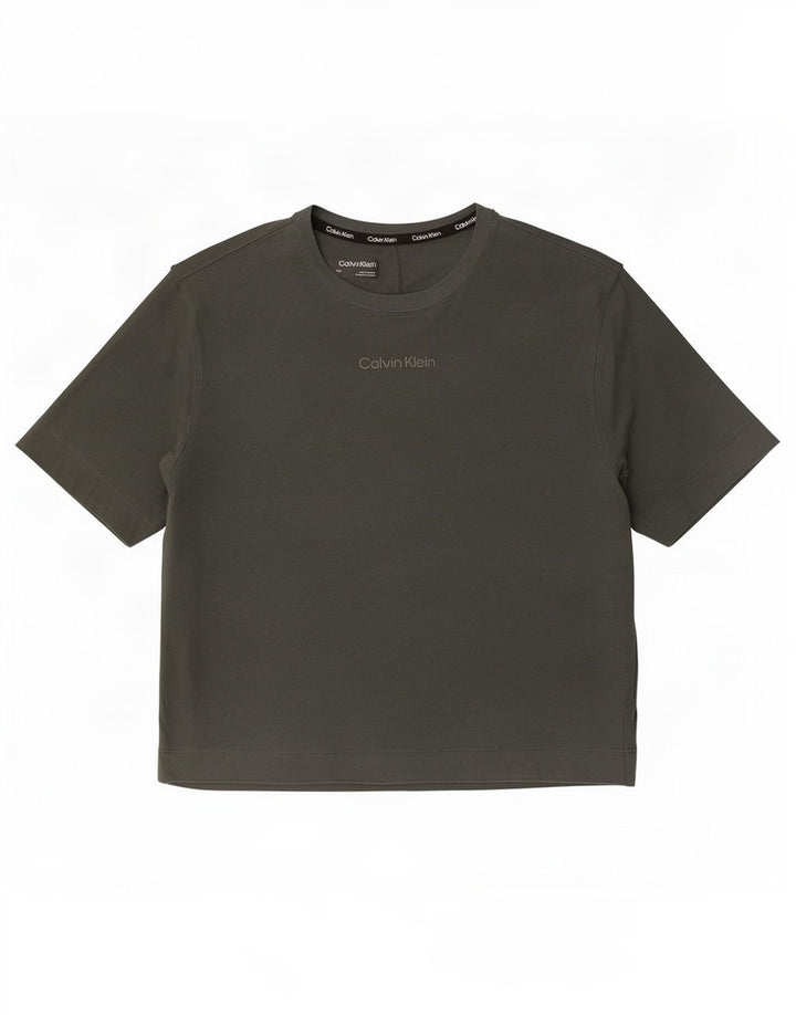 Tricou Calvin Klein pentru femei Top UK 14 Medium Gri Bumbac