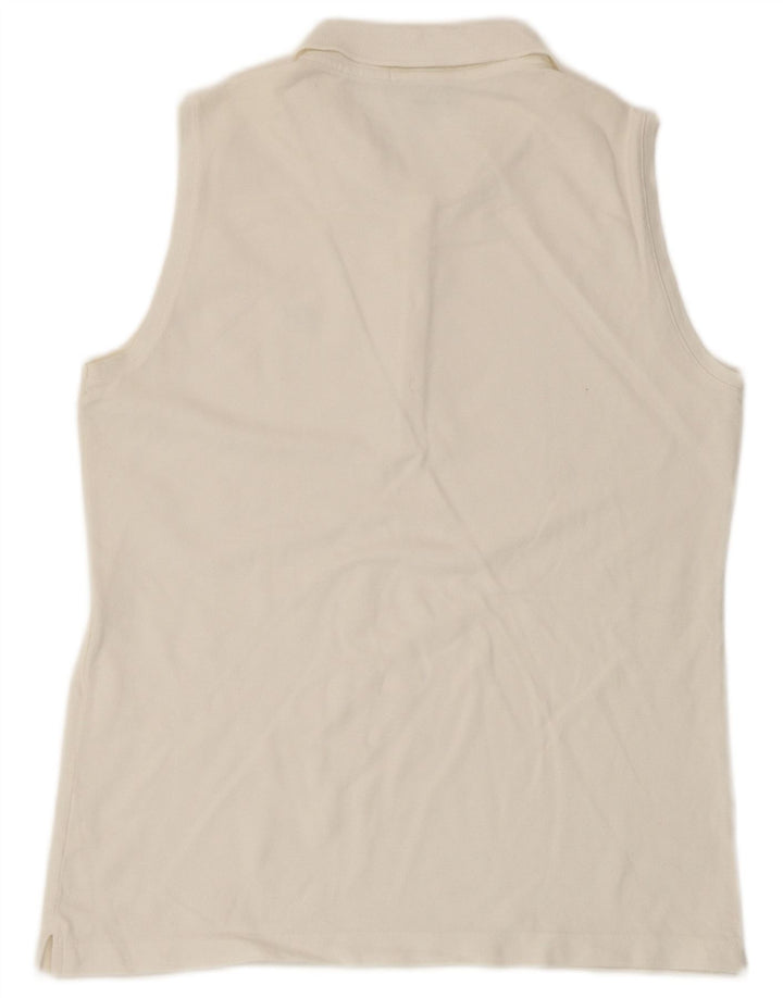 Tricou polo fără mâneci pentru femei Lacoste Mărimea 42 mare alb
