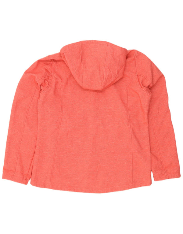 Coast Womens Hooded Windbreaker Jacket EU 42 Large Red Flecked Polyester