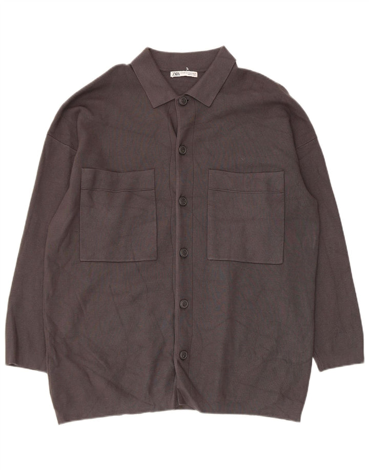 Pulover cardigan pentru bărbați Zara Mic Gri