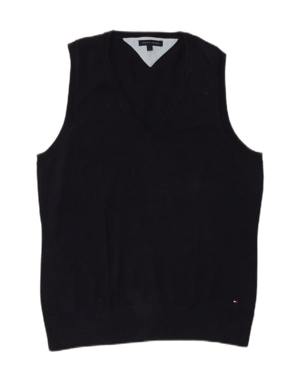 Tommy Hilfiger Womens Vest Tank Top UK 16 Large Bleumarin Bumbac Classic