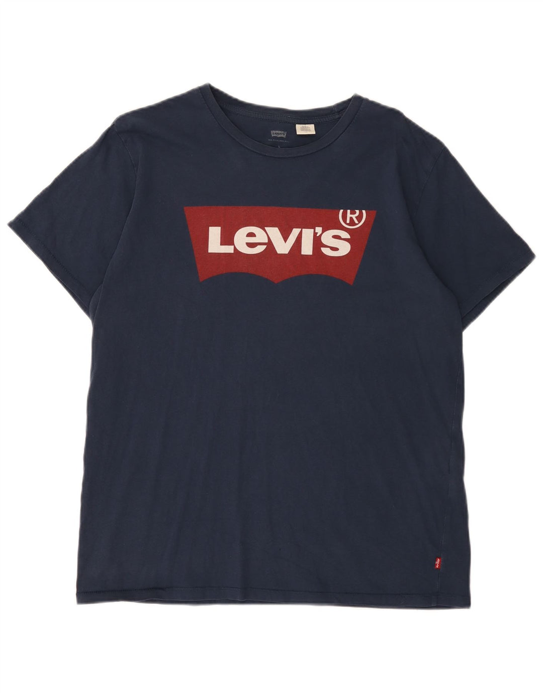 Tricou grafic pentru bărbați LEVI'S Top mare din bumbac bleumarin