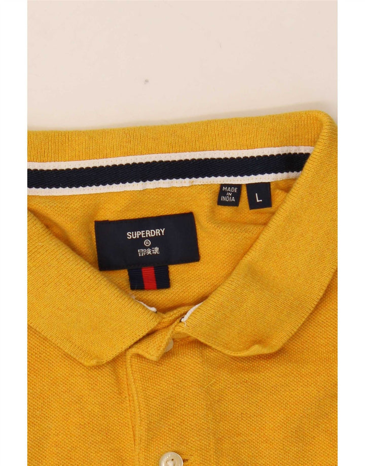 Tricou polo pentru bărbați Superdry, galben mare