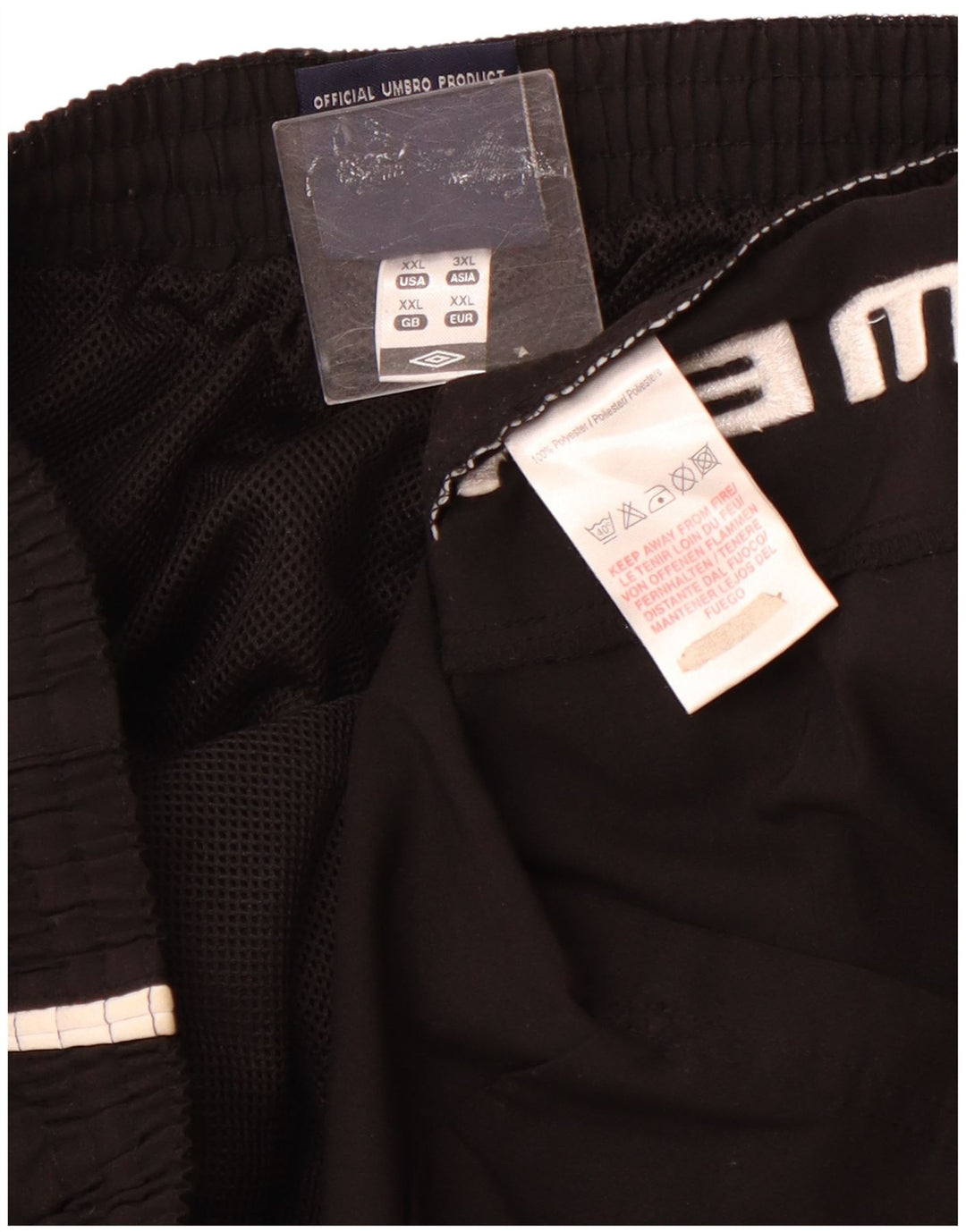 Pantaloni scurți sport grafic Umbro pentru bărbați 2XL poliester negru