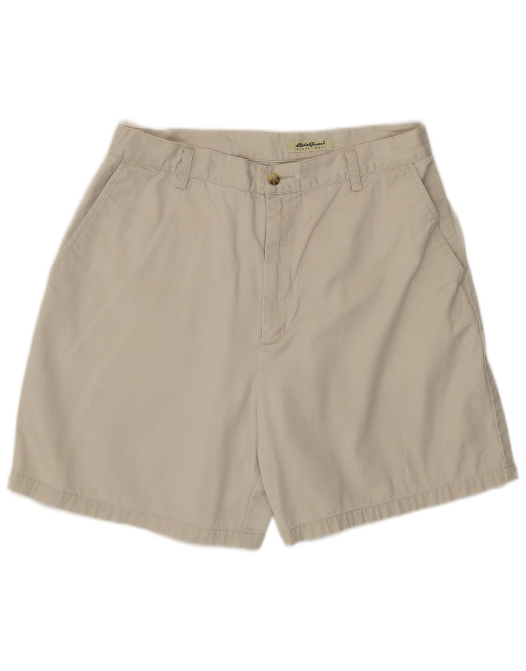 Pantaloni scurti chino cu talie înaltă pentru femei Eddie Bauer US 14 Large W32 Beige Bumbac