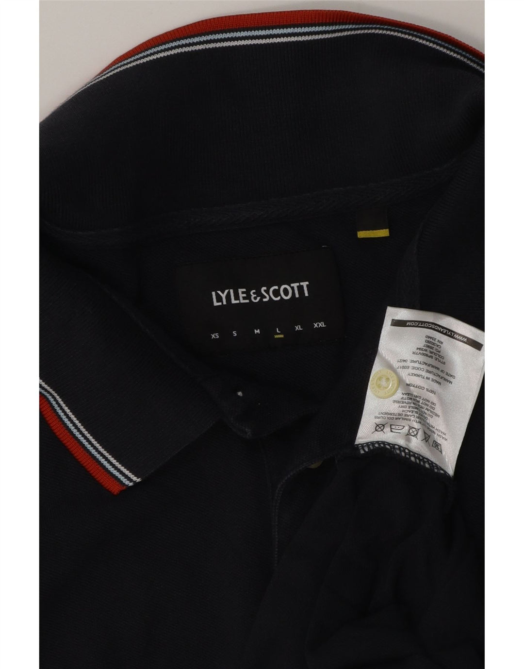 Tricou polo pentru bărbați Lyle & Scott, mare, albastru bleumarin, bumbac