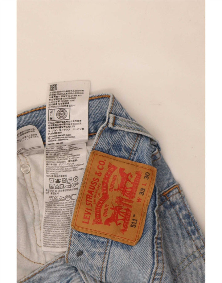 Blugi Levi's 511 Slim pentru bărbați W33 L30 Bumbac albastru