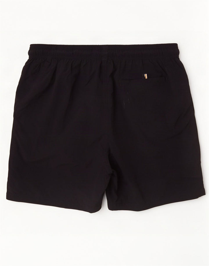 Pantaloni scurți de înot grafic pentru bărbați Hugo Boss, poliamidă neagră medie