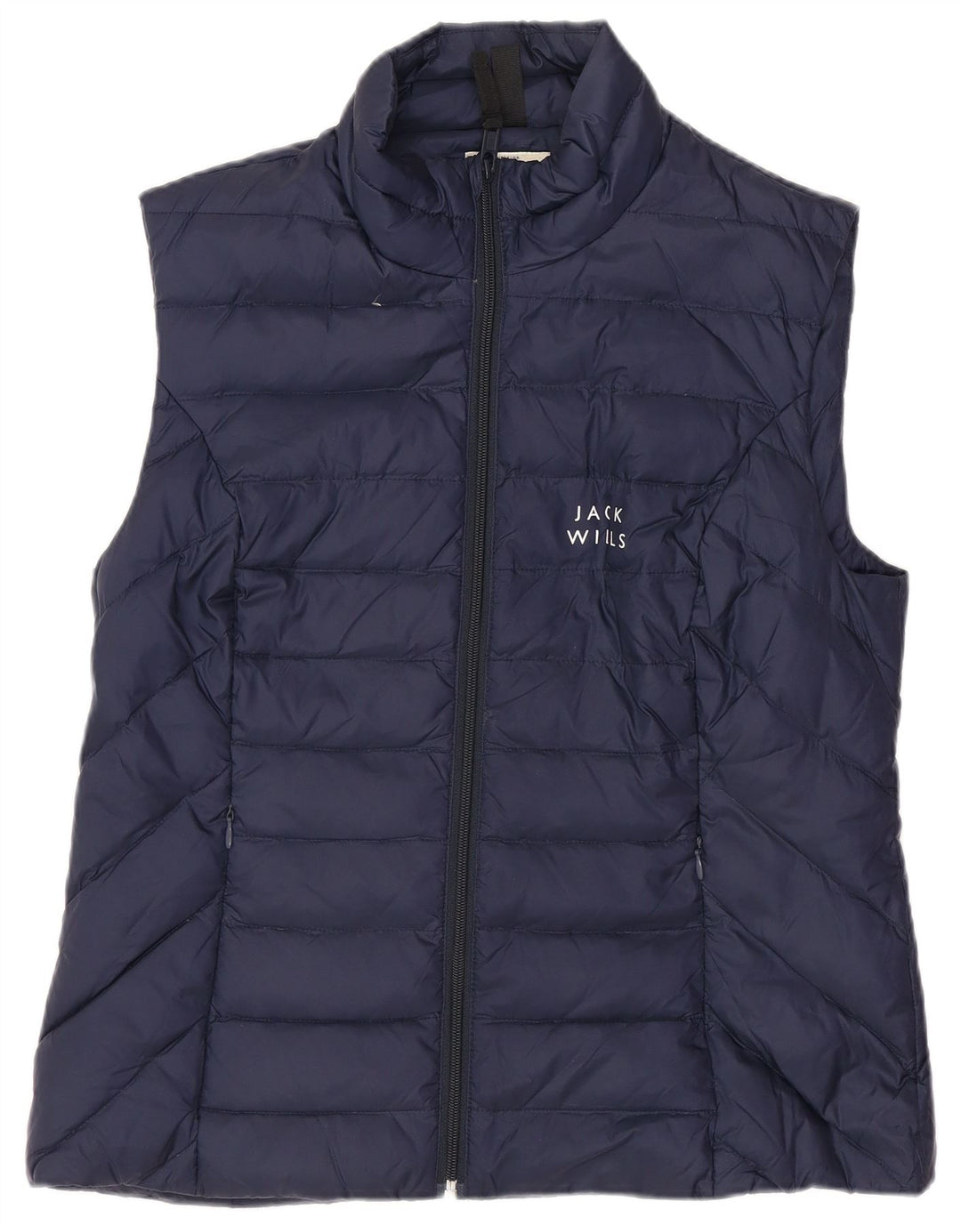 JACK WILLS Gilet căptușit pentru femei UK 12 Medium Bleumarin Poliamidă