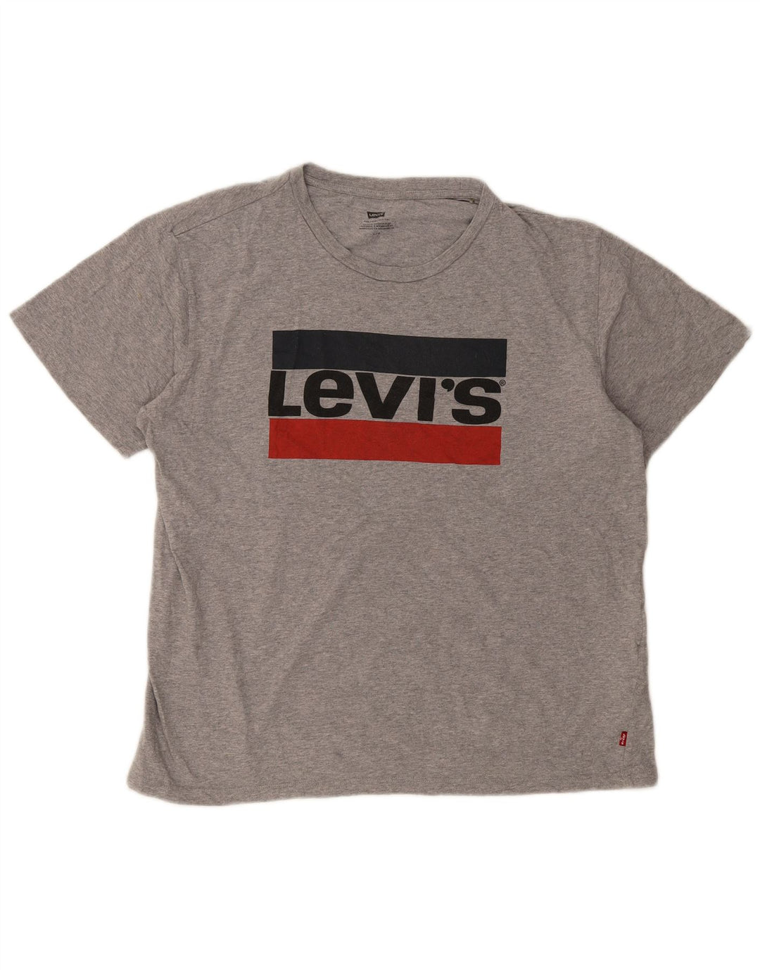 Tricou grafic pentru bărbați Levi's Top mare, gri, bumbac cu pete