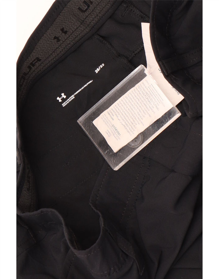 Pantaloni chino drepti pentru bărbați UNDER ARMOUR L38 L32 Poliester negru