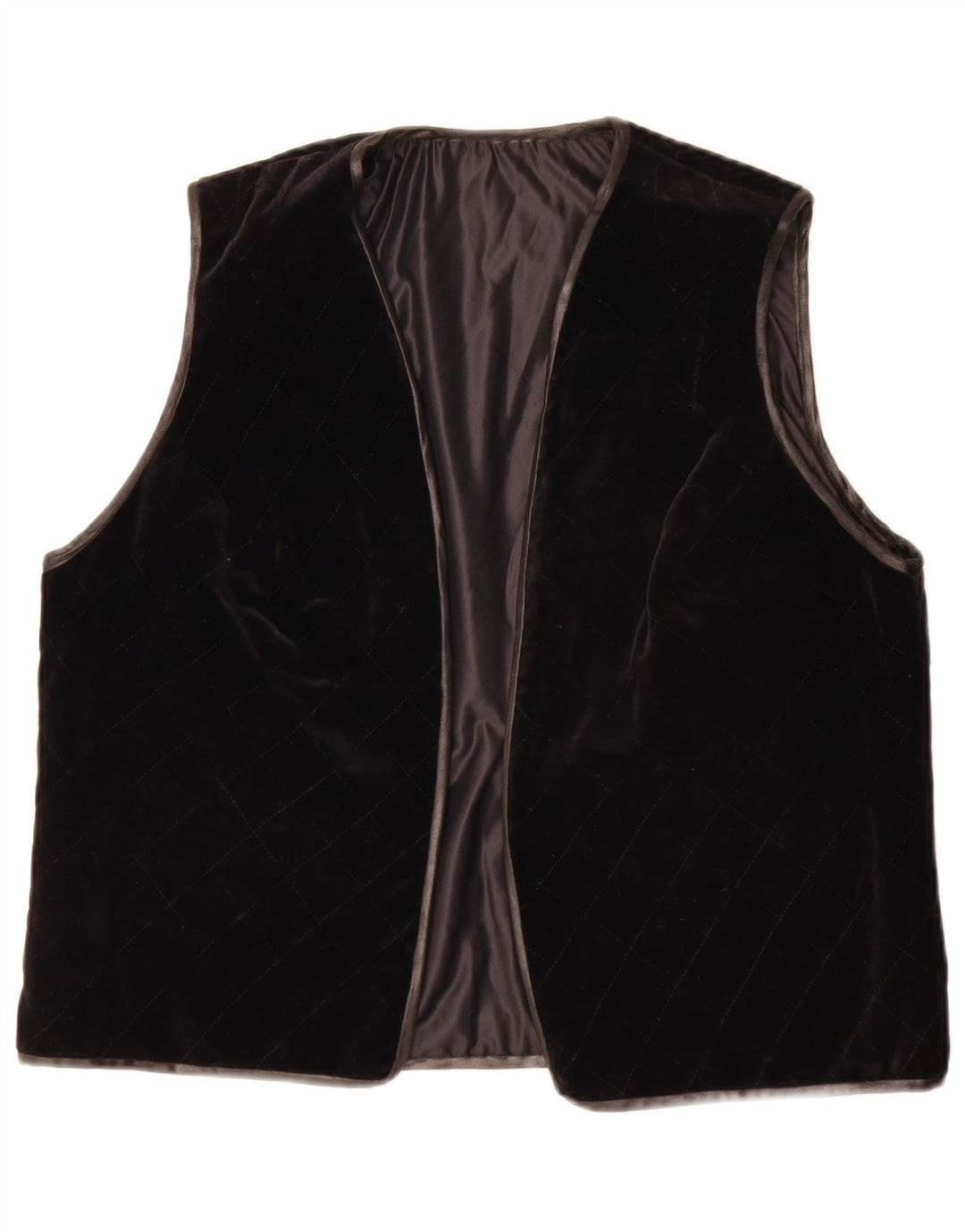 Vestă OPEN Vintage pentru femei UK 14 Large Black