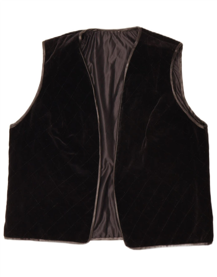 Vestă OPEN Vintage pentru femei UK 14 Large Black