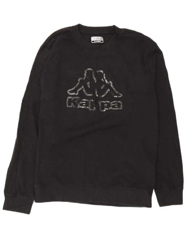 Hanorac grafic pentru bărbați Kappa Jumper XL bumbac negru