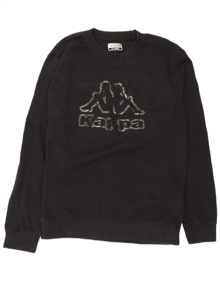 Hanorac grafic pentru bărbați Kappa Jumper XL bumbac negru