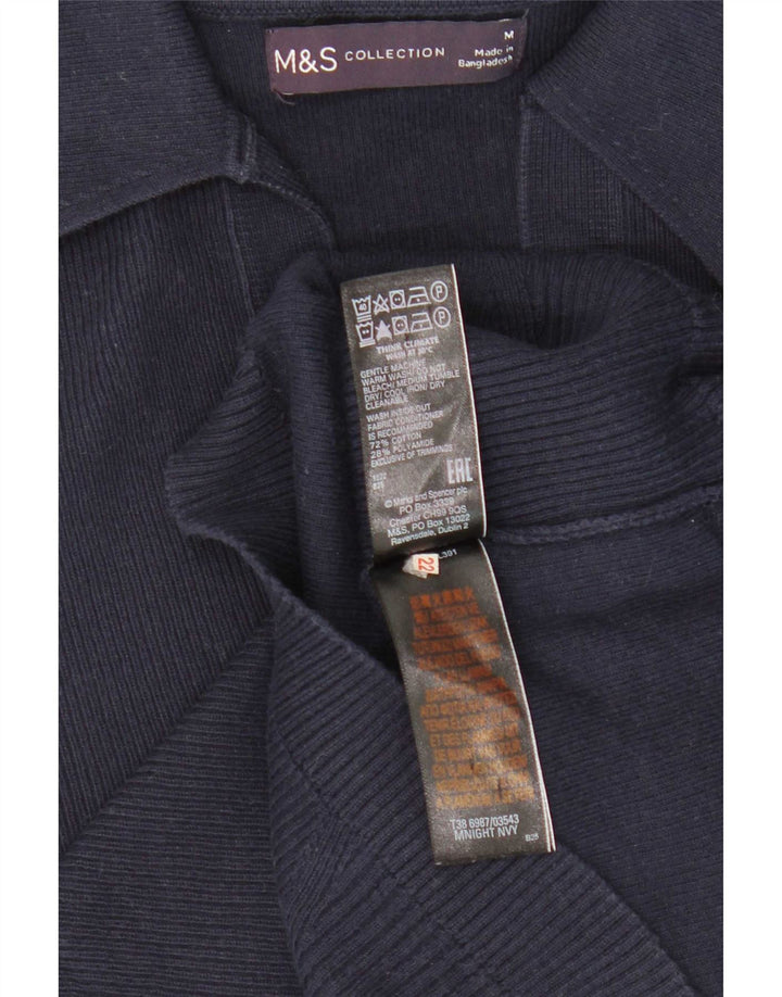 Tricou polo pentru femei Marks & Spencer UK 12 Medium bleumarin Bumbac
