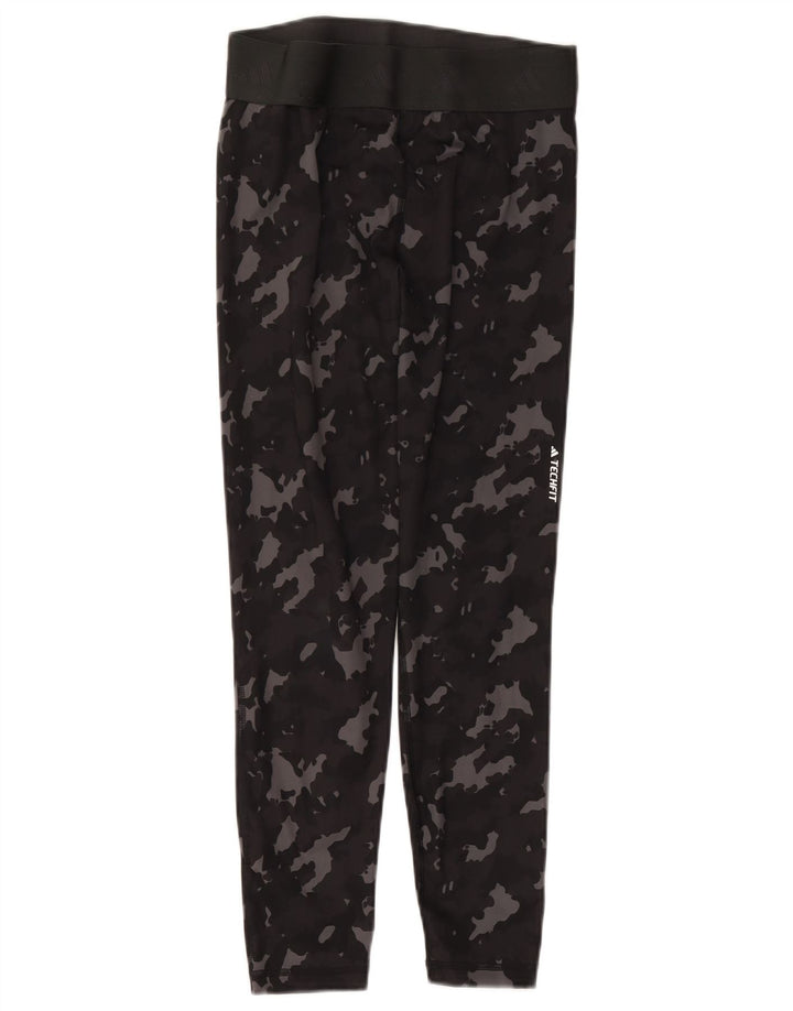 Leggings ADIDAS pentru femei, cu ajustare strânsă, Marea Britanie 12/14, camuflaj mediu negru