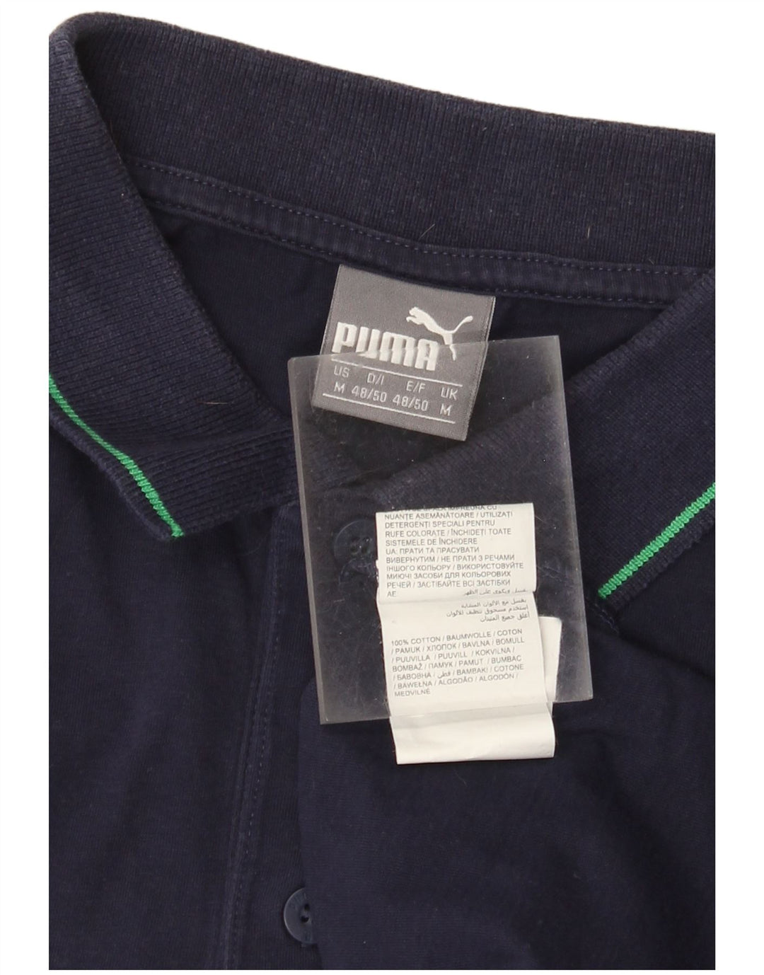 Tricou polo Puma pentru bărbați, bumbac, albastru bleumarin mediu
