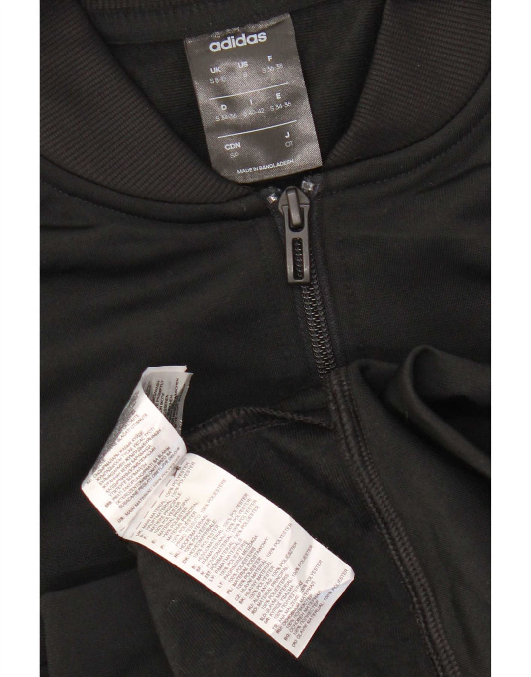Jachetă de trening pentru femei Adidas UK 8/10 Poliester negru mic