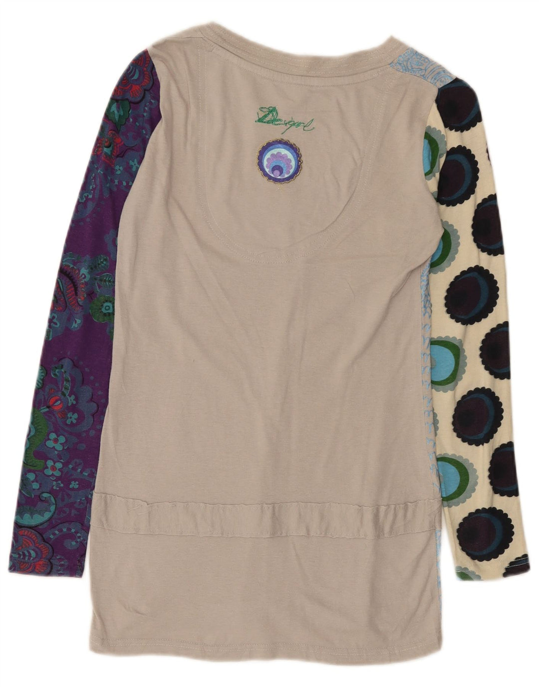 Desigual Womens Abstract Pattern Tunic Top UK 6 XS Multicolor