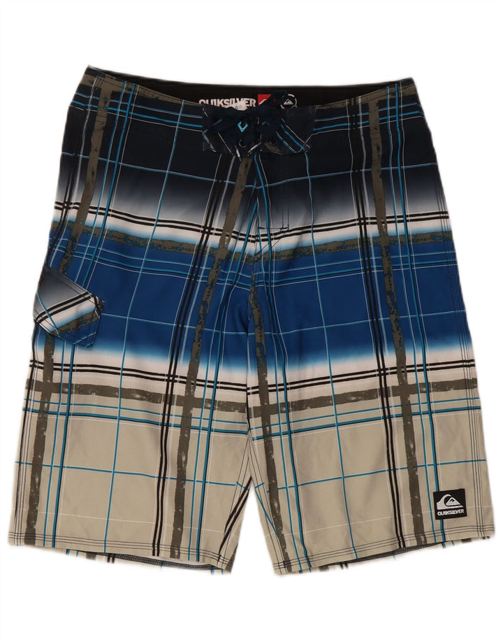 Pantaloni scurți de înot Quiksilver pentru bărbați, poliester cu carouri medii, multicolore