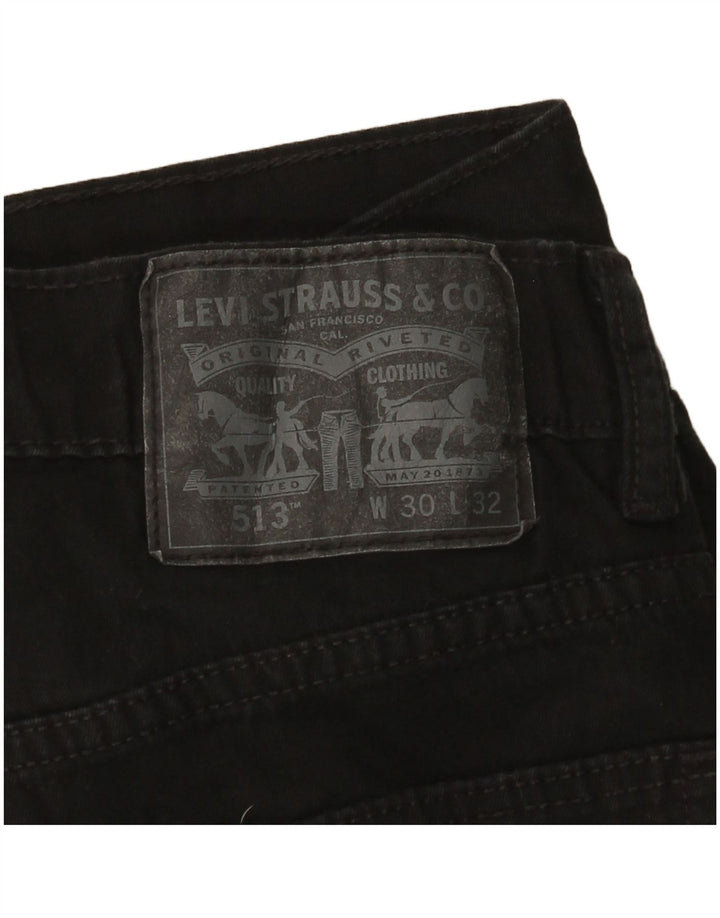 Blugi drepti slim 513 Levi's pentru femei L30 L32 bumbac negru