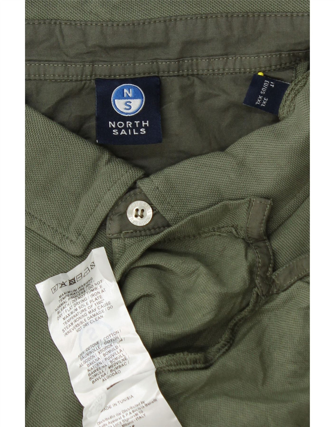 Tricou polo pentru bărbați North Sails 2XL, bumbac verde