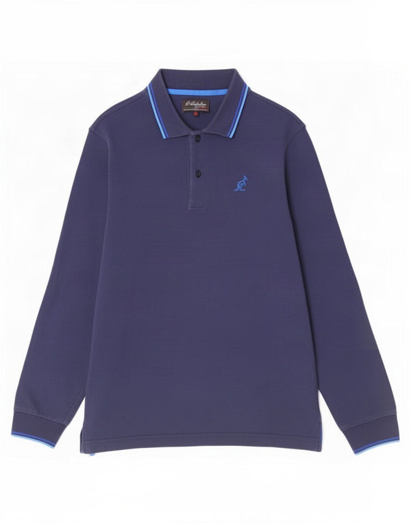 AUSTRALIAN L'ALPINA Tricou polo cu mânecă lungă pentru bărbați IT 50 Medium Bleumarin