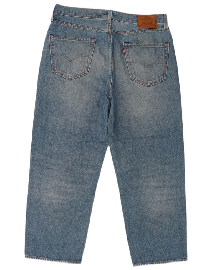 Blugi largi tăiați pentru bărbați Levi's W32 L26 bumbac albastru