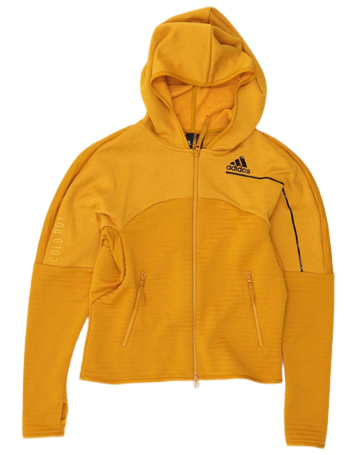 Pulover ADIDAS pentru femei cu fermoar, Marea Britanie 12/14, galben mediu