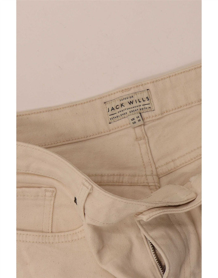 Pantaloni scurți din denim Jack Wills pentru femei UK 14 Large W32 Off White