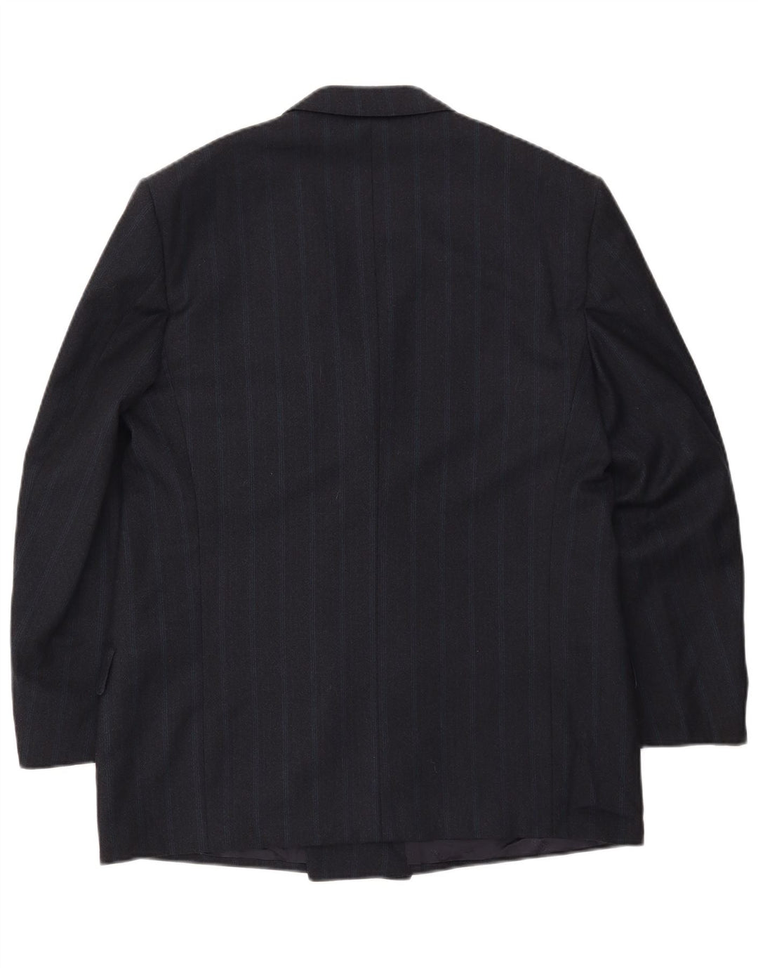 Jachetă blazer pentru bărbați Ungaro, cu două piepturi, UK 38, medie, bleumarin, cu dungi