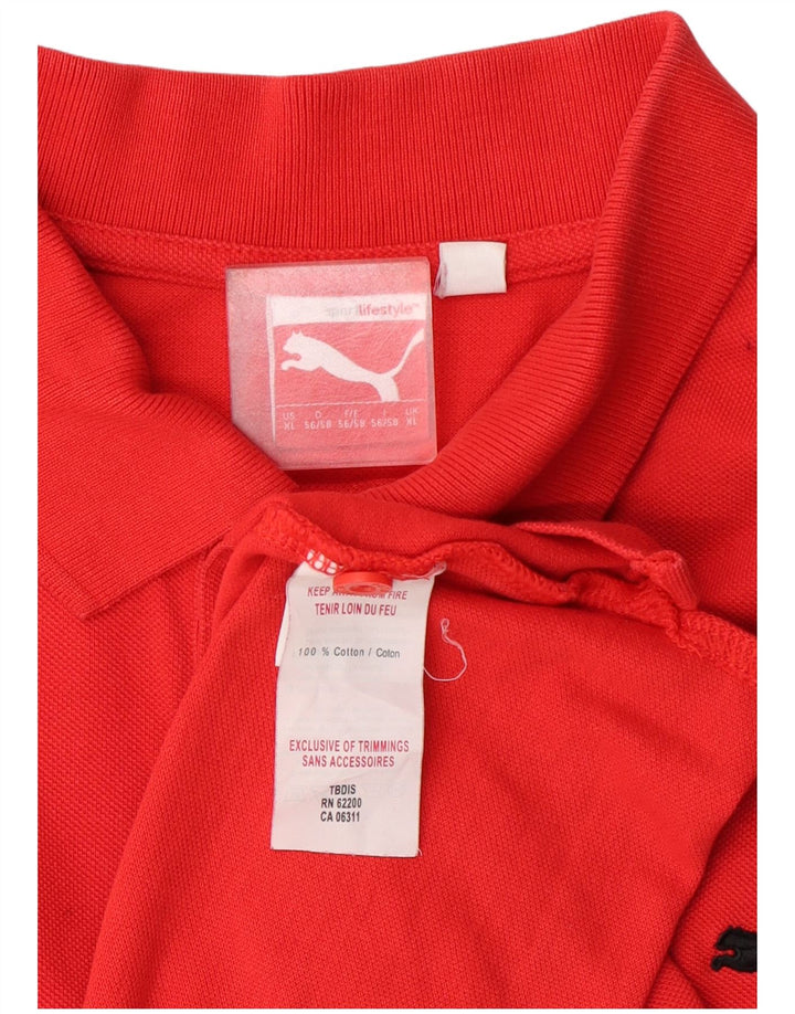 Tricou polo pentru bărbați Puma XL bumbac roșu