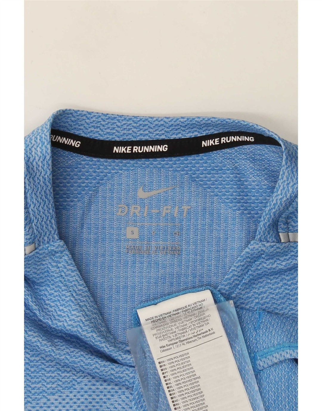 Tricou Nike Dri Fit pentru bărbați Top mic, albastru, poliester cu pete