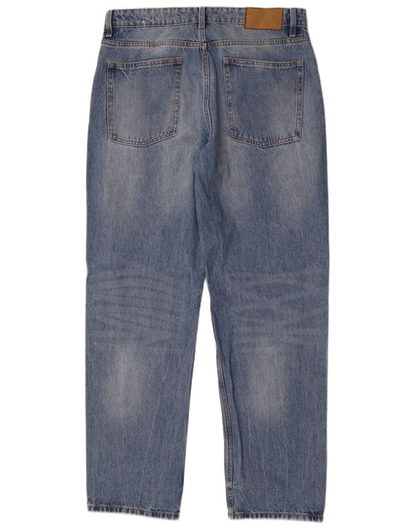Blugi drepți pentru bărbați Zara EU 42 Large W32 L32 Blue Bumbac