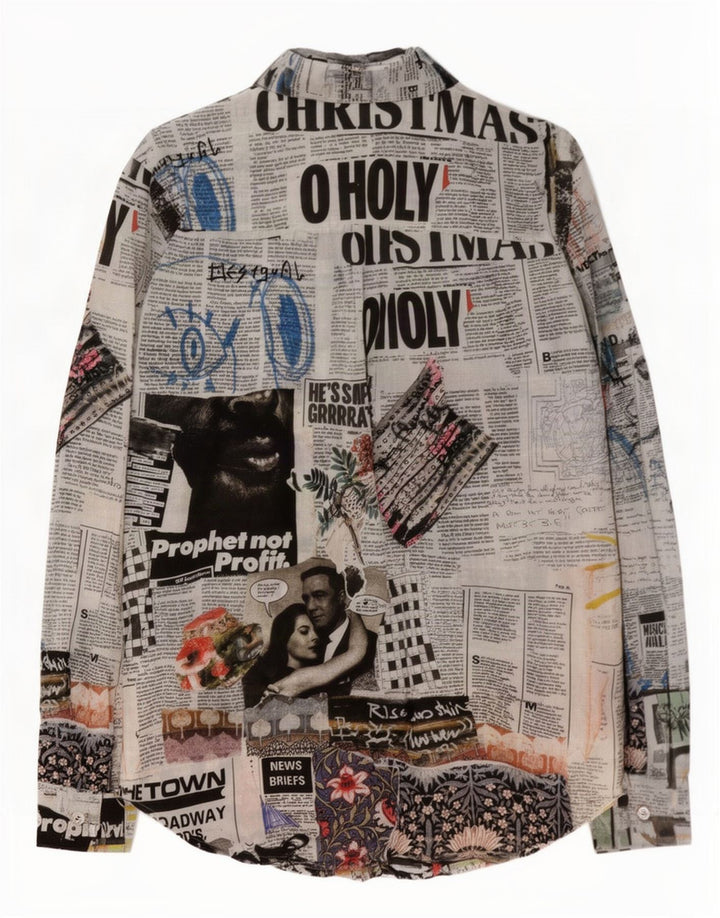 Cămașă Desigual pentru femei Newspaper Graphic UK 14 Medium Multicolor Bumbac