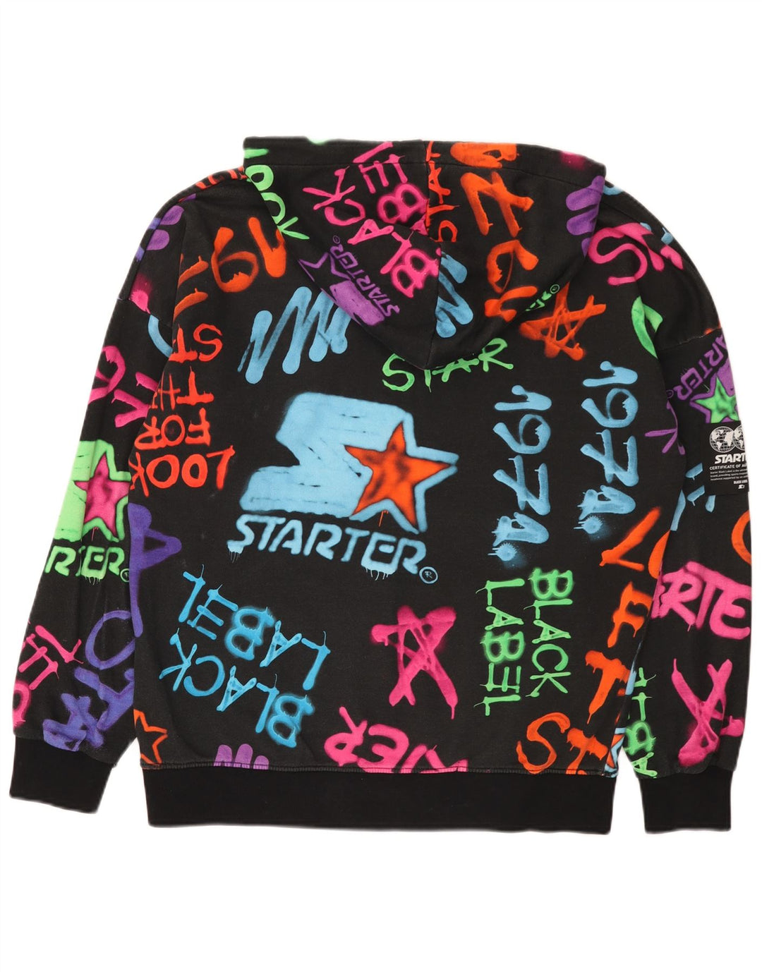 Jumper pentru bărbați Starter cu glugă grafică, bumbac mediu multicolor